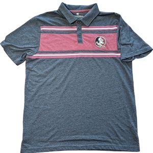 Colosseum Gray and Red Polo Shirt
